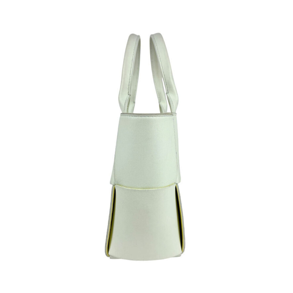 Bottega Veneta Leather White Arco Bag Tote Yellow
